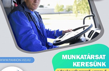 MUNKATÁRSAT KERESÜNK: gépjárművezető-kezelő munkakörbe